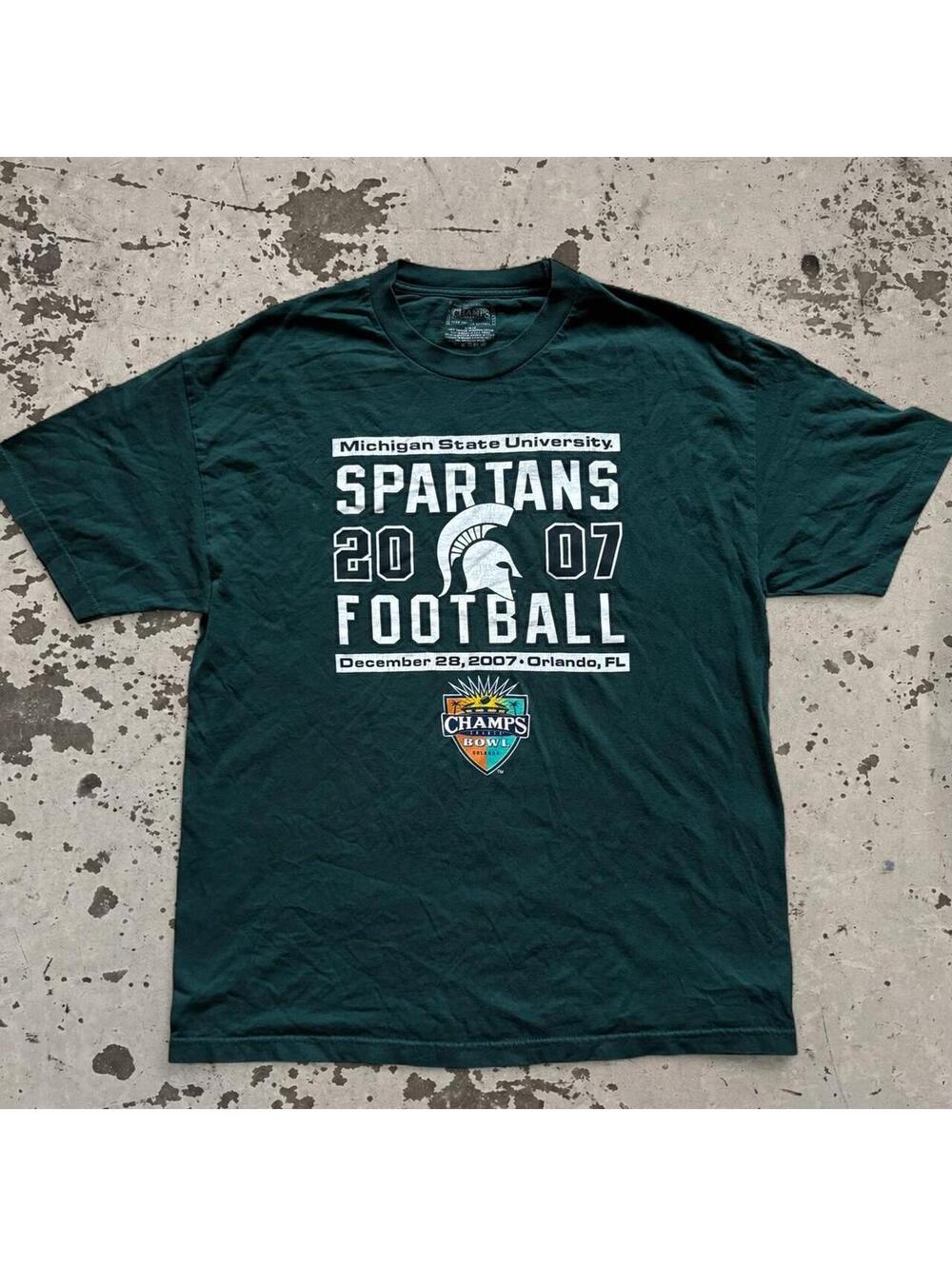 Mens Michigan State Football Tee Size L